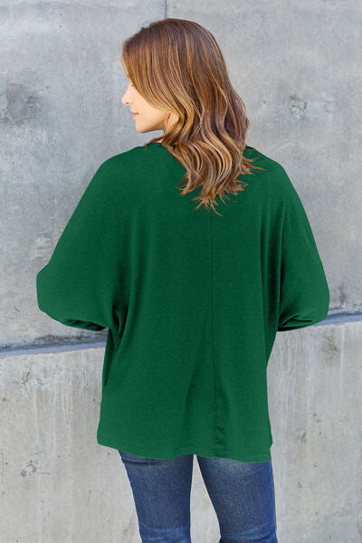 Double Take Full Size Round Neck Long Sleeve T-Shirt - More Colors! - In Style Chics Boutique LLC