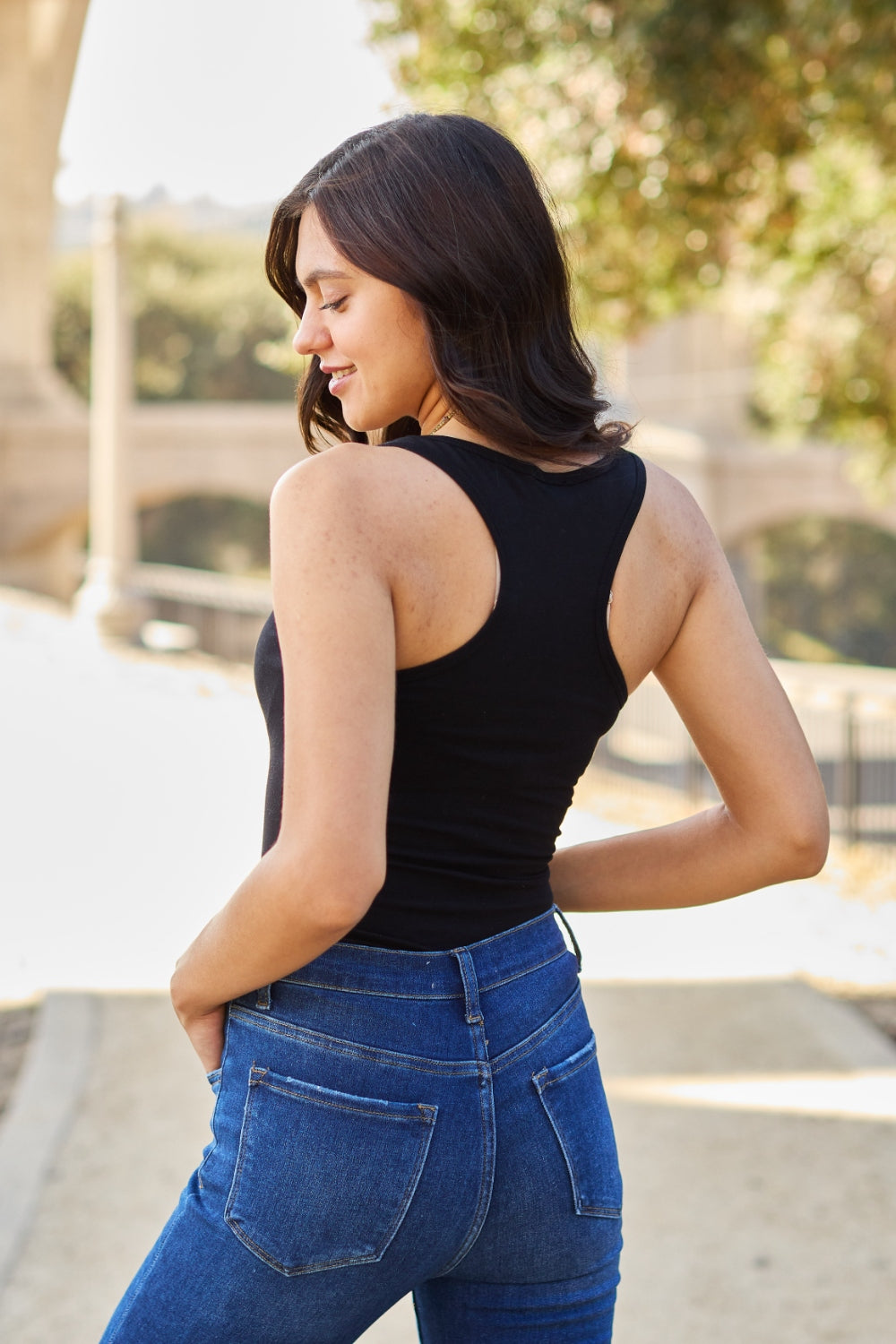 Zenana Racerback Tank Bodysuit - In Style Chics Boutique LLC