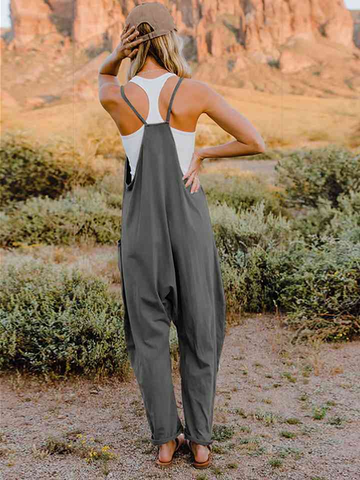 Double Take Full Size Sleeveless V-Neck Pocketed Jumpsuit - More Colors! - In Style Chics Boutique LLC