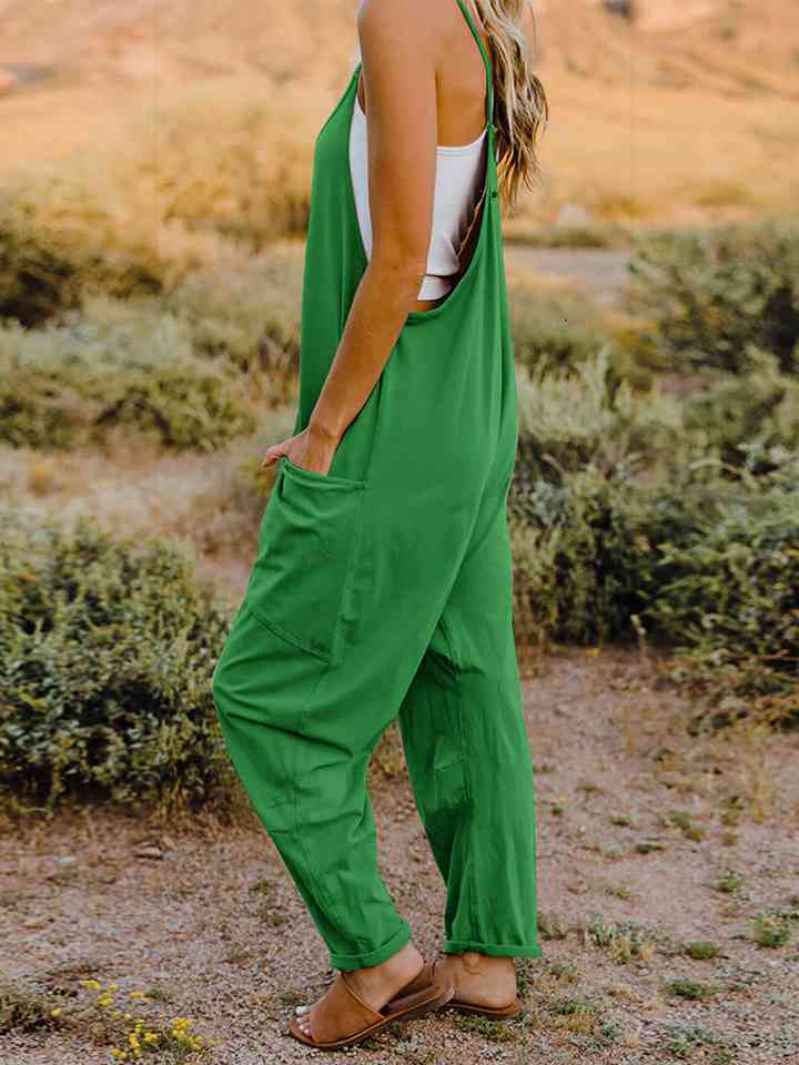 Double Take Full Size Sleeveless V-Neck Pocketed Jumpsuit - More Colors! - In Style Chics Boutique LLC