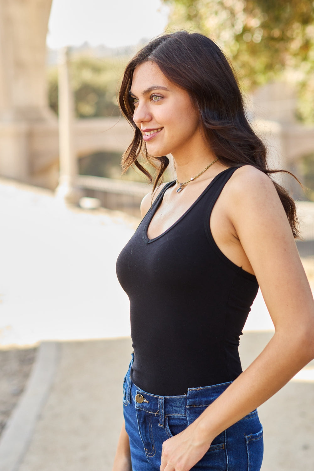 Zenana Racerback Tank Bodysuit - In Style Chics Boutique LLC