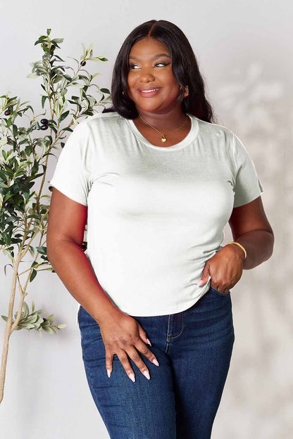 Women's Round Neck Short Sleeve T-Shirt - More Colors! Shein Alternative Ship from USA - In Style Chics Boutique Women's Juniors Plus Size Apparel Online