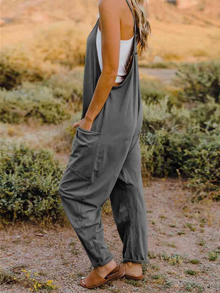 Double Take Full Size Sleeveless V-Neck Pocketed Jumpsuit - More Colors! - In Style Chics Boutique LLC