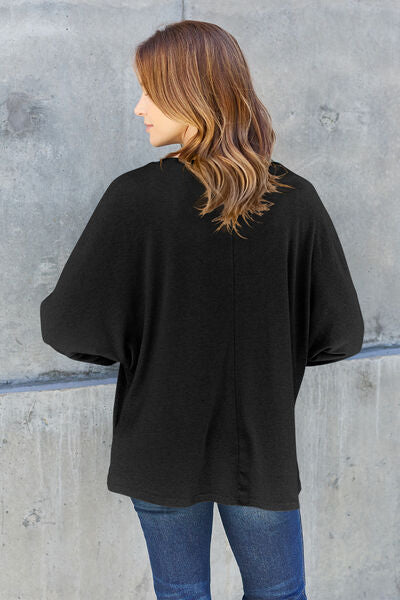 Double Take Full Size Round Neck Long Sleeve T-Shirt - More Colors! - In Style Chics Boutique LLC
