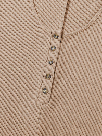 Waffle-Knit Half Button Sleeveless Romper with Pockets - More Colors! - In Style Chics Boutique LLC