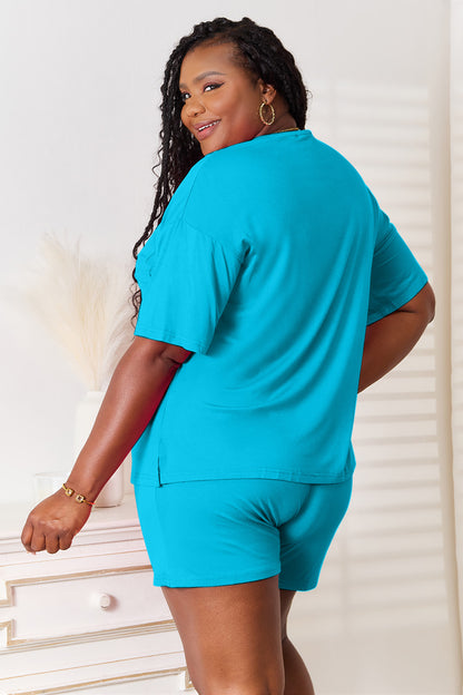 Basic Bae Full Size Soft Rayon Half Sleeve Top and Shorts Set - More Colors! - In Style Chics Boutique LLC